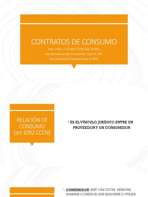 Contratos De Consumo Los Consumidores Protección Al Consumidor