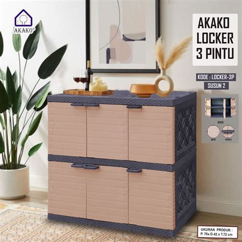 Jual Akako Full Garansi Lemari Pakaian Plastik Locker Pintu