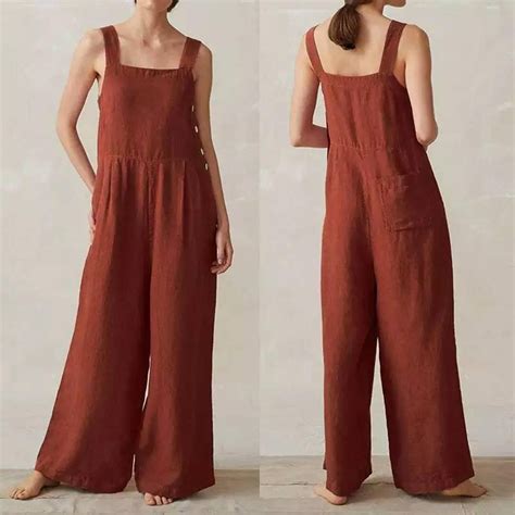 Linen Overalls Summer Clothing Comfy Overalls Dungarees Etsy