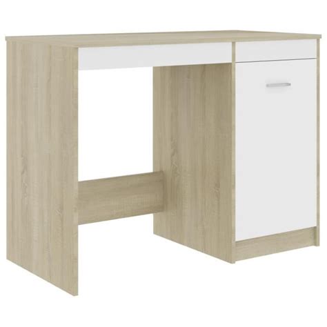 Bureau Blanc Et Ch Ne Sonoma X X Cm Agglom R Ako