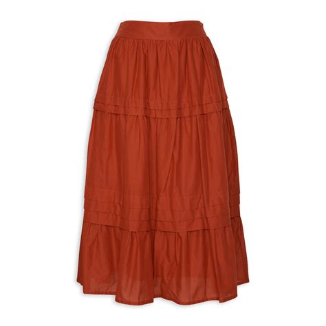 Burnt Orange Tiered Skirt 3108127 Daniel Hechter