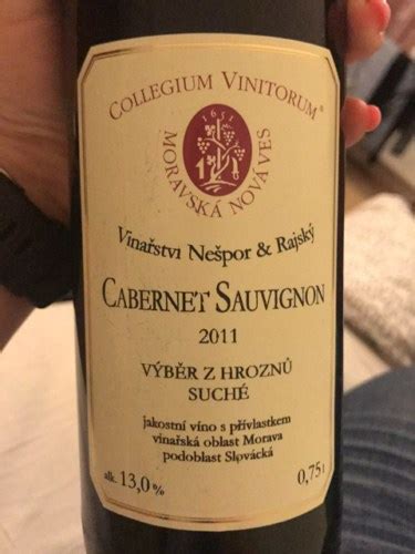 Glos Collegium Vinitorum Cabernet Sauvignon V B R Z Hronz Such