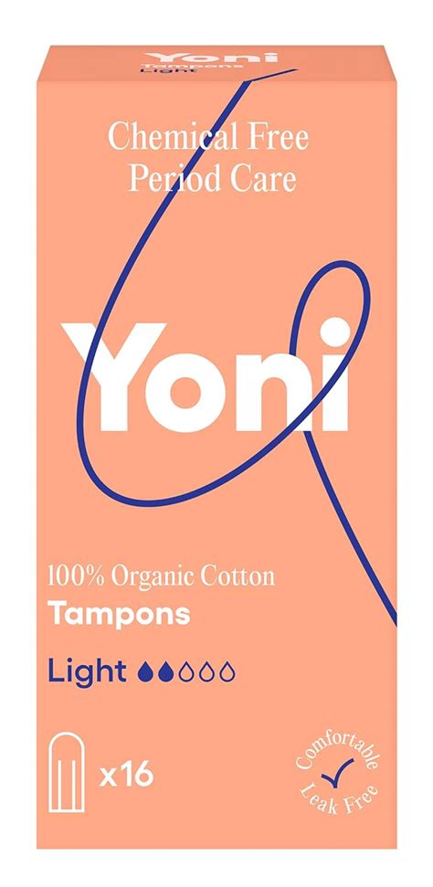 Buy Yoni Organic Cotton Tampons For Light Flow Pack Of