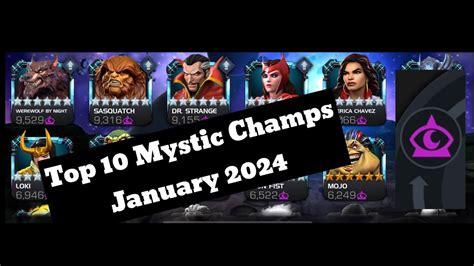 Top Mystic Champions In Mcoc January Youtube