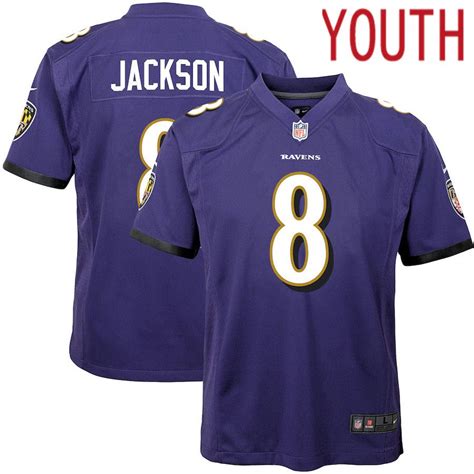 Youth Baltimore Ravens Lamar Jackson Nike Purple Game Nfl Jersey