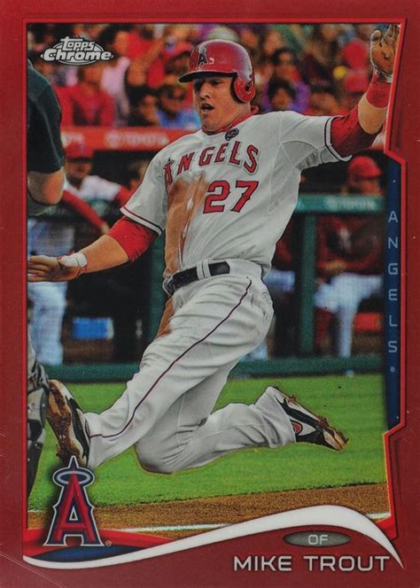 Mike Trout Topps Chrome Red Refractor Price Guide Sports Card