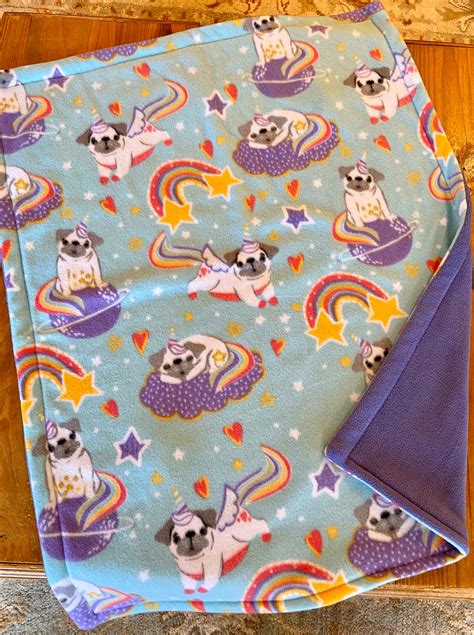 Medium pet blanket Pug blanket fleece dog blanket dog gift | Etsy