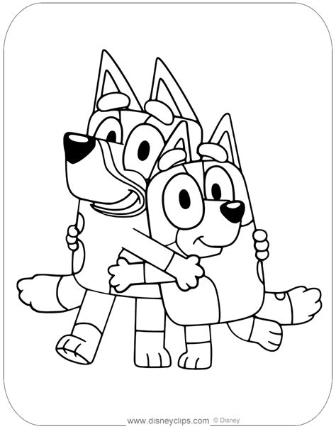 Free Printable Bluey Coloring Pages in PDF | Disneyclips.com