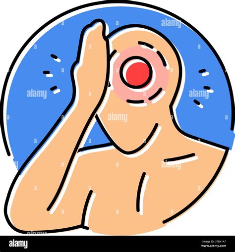 memory loss confusion disease symptom color icon vector illustration