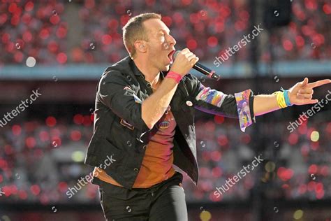 Coldplay Lead Singer Chris Martin During Editorial Stock Photo Stock