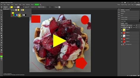 Adding Basic Shapes In Photopea Youtube