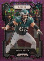 Jason Kelce 2023 Prizm 245 No Huddle Purple 35 Price Guide Sports