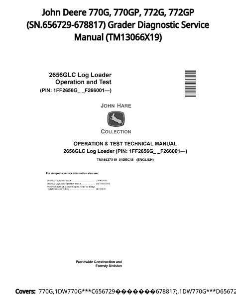 John Deere G Gp G Gp Sn Grader Diagnostic