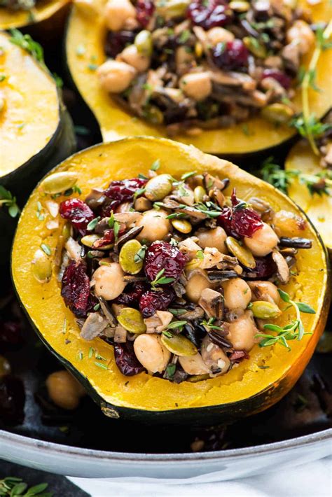 Instant Pot Stuffed Acorn Squash With Wild Rice {vegan}