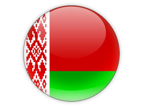 Round icon. Illustration of flag of Belarus