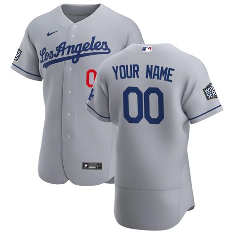 Los Angeles Dodgers Custom Men's Nike White Home 2020 World Series Bound Authentic Player MLB ...