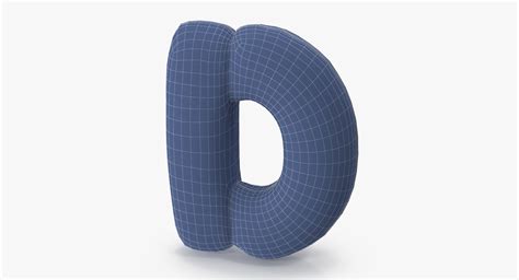 Фольга Воздушный шар Буква D Серебро 3D Модель $19 - .max .obj .c4d ...