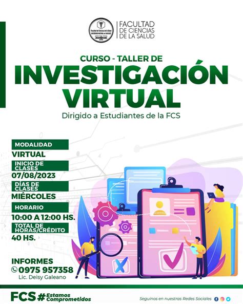 Curso Taller De Investigaci N Virtual Facultad De Ciencias De La Salud