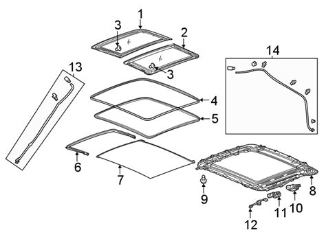 Chevrolet Bolt EUV Sunroof Seal (Right, Front). Type 1 - 42673428 | GM ...