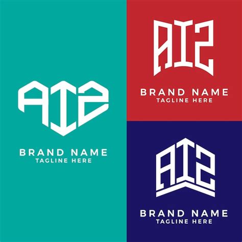 Premium Vector Creative Initial Letters Aiz Bundle Logo Designs