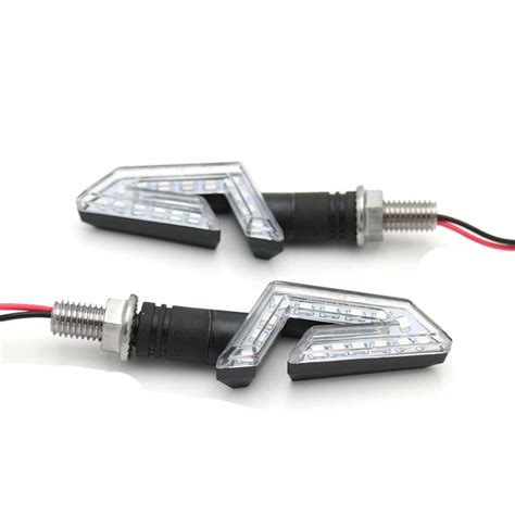 2pcs 10mm 15 Led Turn Signals Indicators Amber Light Motorcycle For