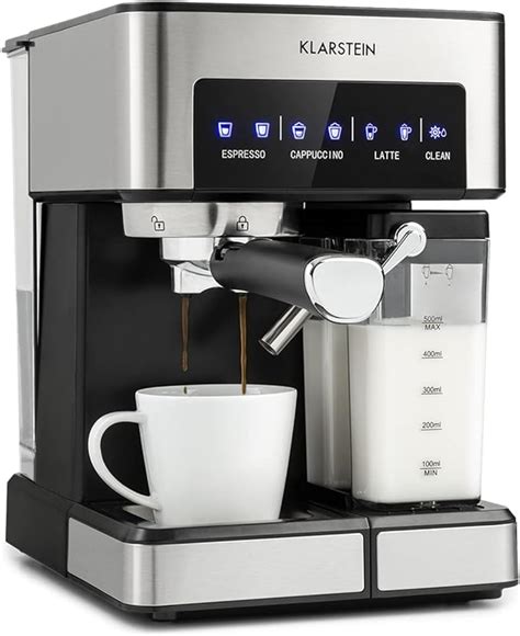 Klarstein Cafetiere avec Mousseur de Lait Cafetières 1 8L Machines à