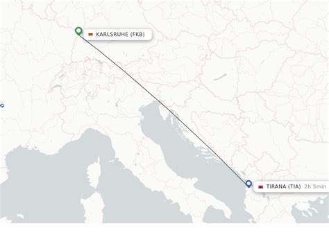 Direct Non Stop Flights From Karlsruhe Baden Baden To Tirana