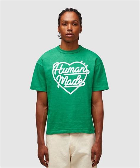 Human Made Heart Logo Colour T-shirt #2 in Green for Men | Lyst