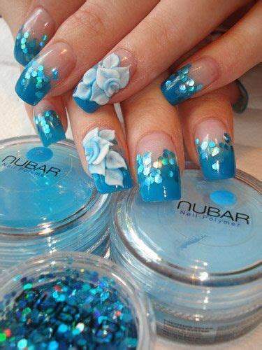 Tiffany Blue Color Nail Designs ~ Nail 3d Nails Designs Flower Acrylic