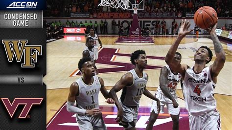 Wake Forest Vs Virginia Tech Condensed Game 2018 19 ACC Basketball