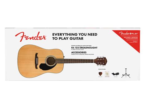 Fender Fa Dreadnought Acoustic Pack Sunburst Natural Imusicdata