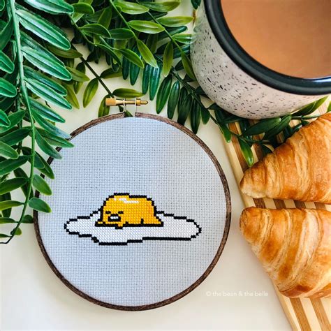 Gudetama Cross Stitch Cross Stitch Flowers Kawaii Cross Stitch