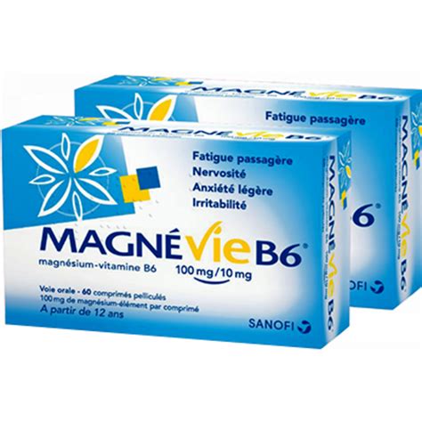 Prix De Magnevie B6 100mg Comprimes Lot De 2 Boîtes De 60 Comprimés