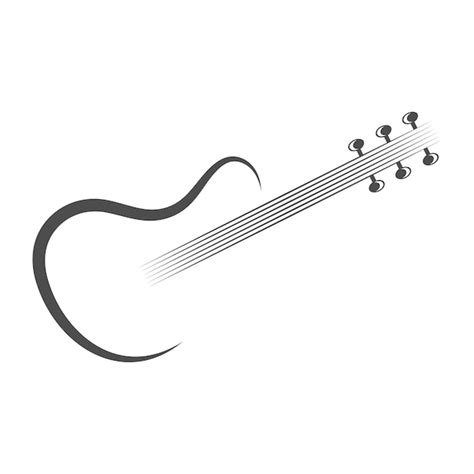 Premium Vector Guitar Icon Logo Design