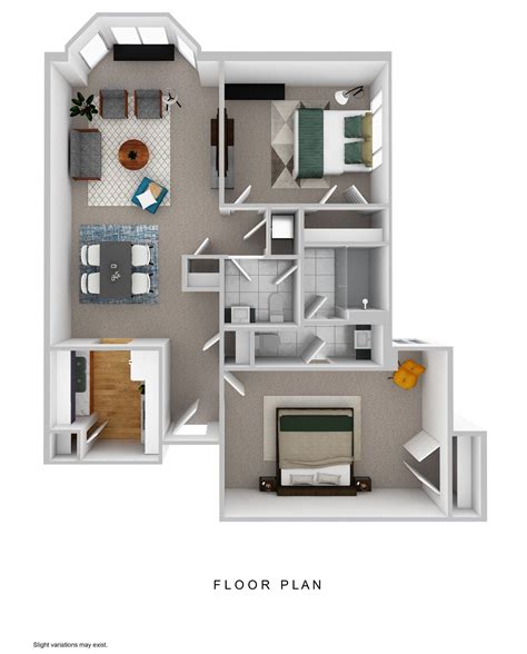 Floorplan Feature: Two Bedroom Apartment - Springmoor Retirement Community