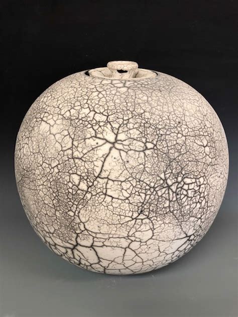 Large Lidded Naked Raku By Jeffrey Perkins Art One Gallery Inc