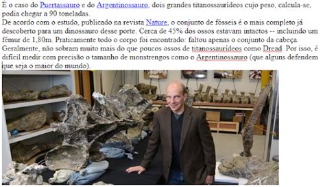 Oculto Curiosos Paleont Logos Descobrem Dinossauro Gigante Na