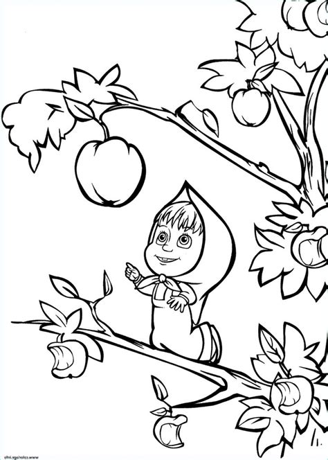 Inspirant De Coloriage Gratuit Masha Et Michka Stock Coloriage