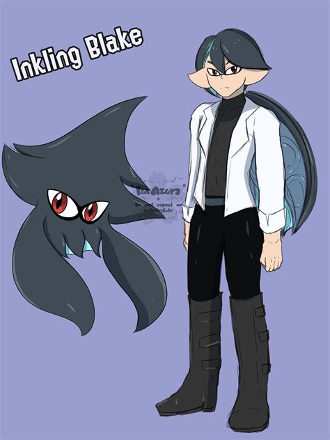 splatoon concept art inkling blake  lucazura  newgrounds
