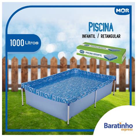 Piscina Infantil Litros Estrutura Retangular Mor Shopee Brasil