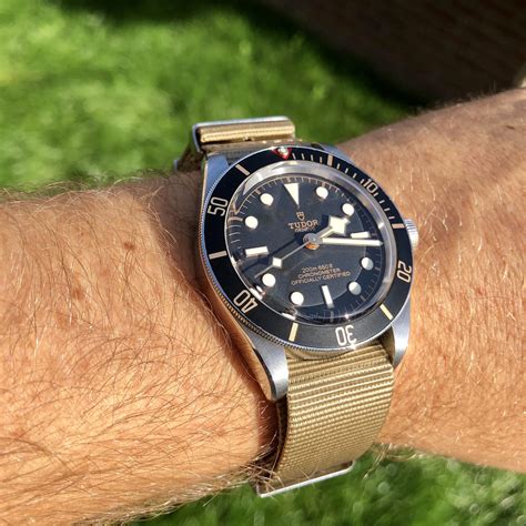 Tudor Put An Awesome Desert Tan Nato Strap On My Black Bay R