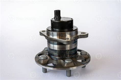 rear wheel hub assembly isolated  white background  stock