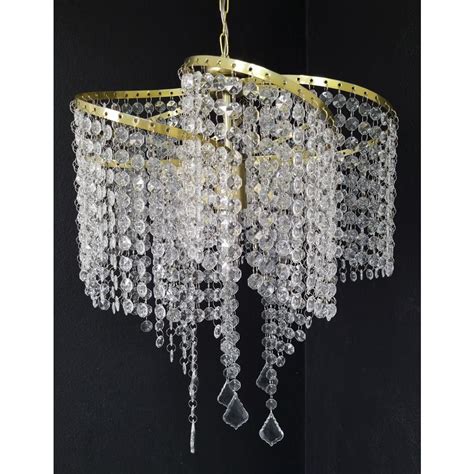 Lustre Dourado Pendente Cristal Acr Lico X Ac Madeiramadeira