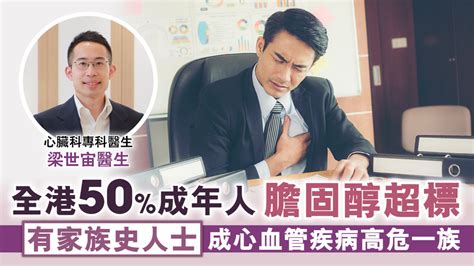 全港50成年人膽固醇超標 有家族史人士成心血管疾病高危一族 晴報 健康 心臟健康 D230713