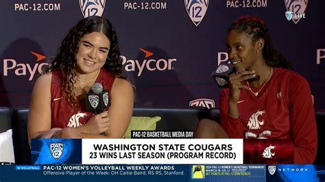 Wsu Wbb At 2023 Pac 12 Media Day Charlisse Leger Walkerbella