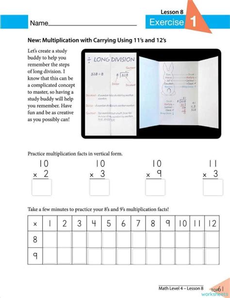 Lesson 8 Exercise 1 Pg 61 Interactive Worksheet Topworksheets