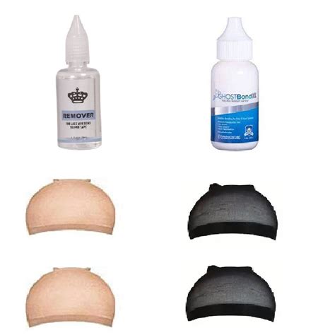 Pack Of 4 Wig Caps Ghost Bond Adhesive Glue And Glue Remover Combo Shop Today Get It Tomorrow