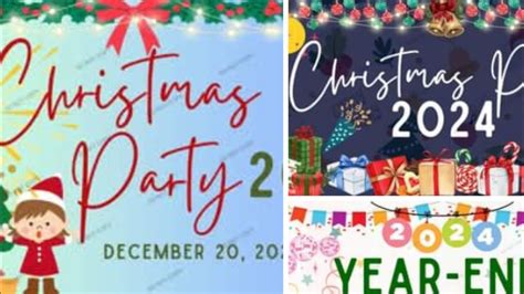 Christmas Party 2024 Tarpaulin Tarpapel Layout Design Classroom