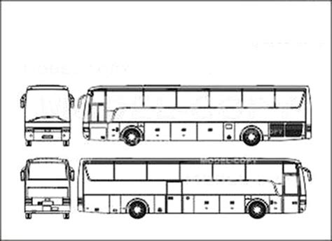 Van Hool T 916 Alicron 2004 2D Drawing Blueprints 28663 Model