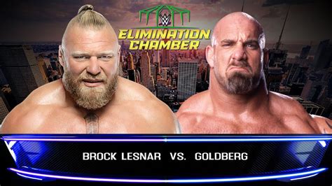 Brock Lesnar Vs Goldberg Full Match Wwe Elimination Chamber 2022